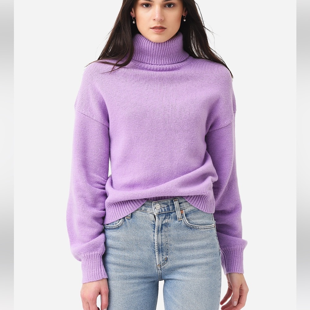 A.L.C. Women's Taryn Wool Turtleneck Sweater in Lilac SZ M